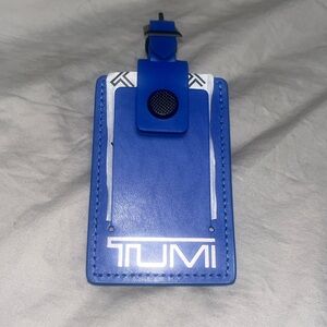 NEW TUMI Alpha Leather Luggage Name Tag Buckle - BRIGHT BLUE